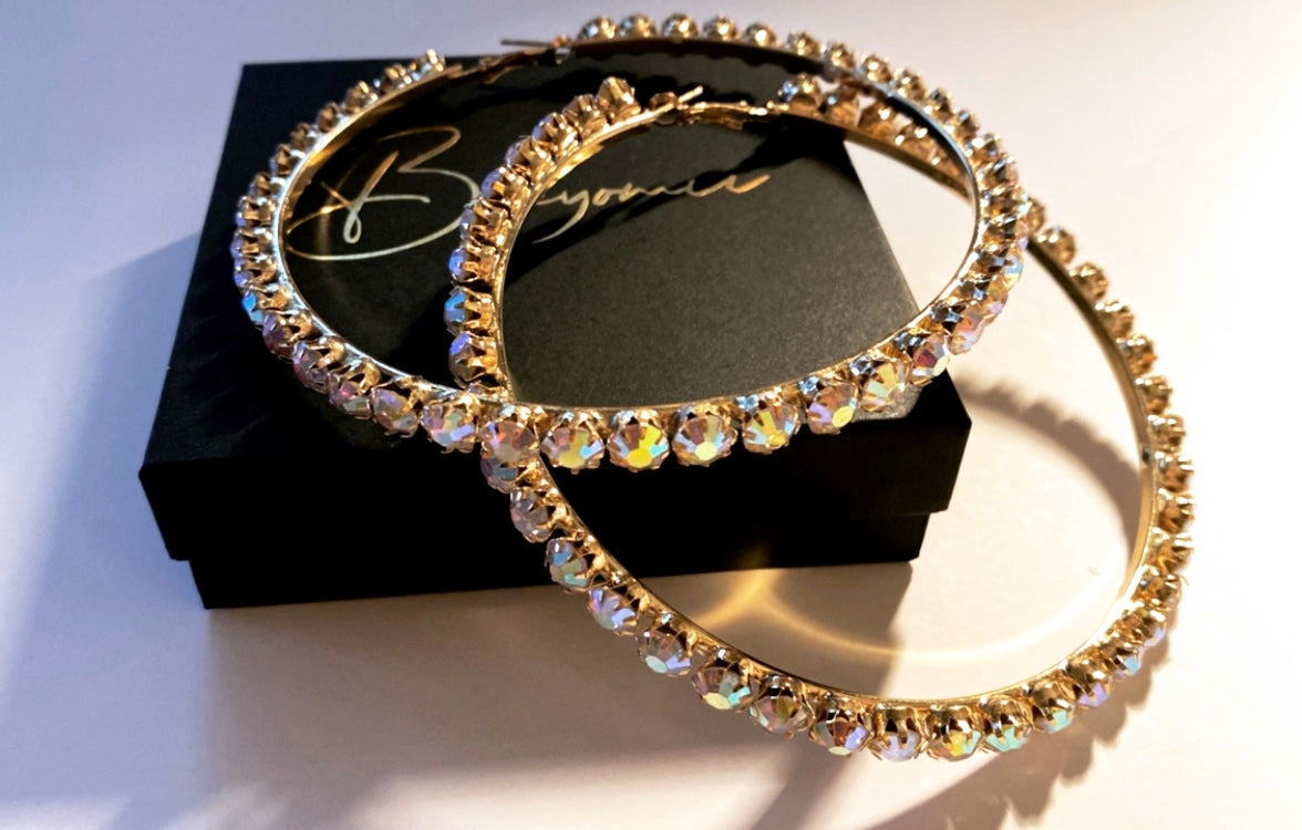 "TESSA" (GOLD) Large Hoops