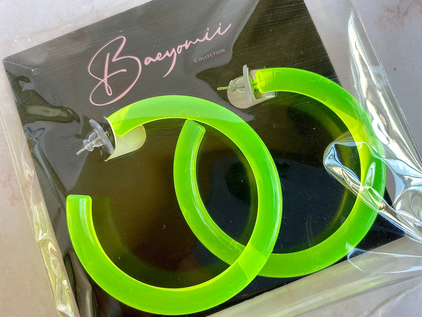 "NENE" Neon Hoops