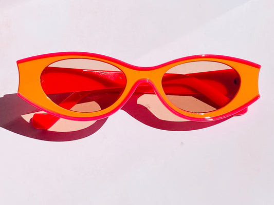 "KITTY KATT" (ORANGE/HOT PINK) Sunglasses