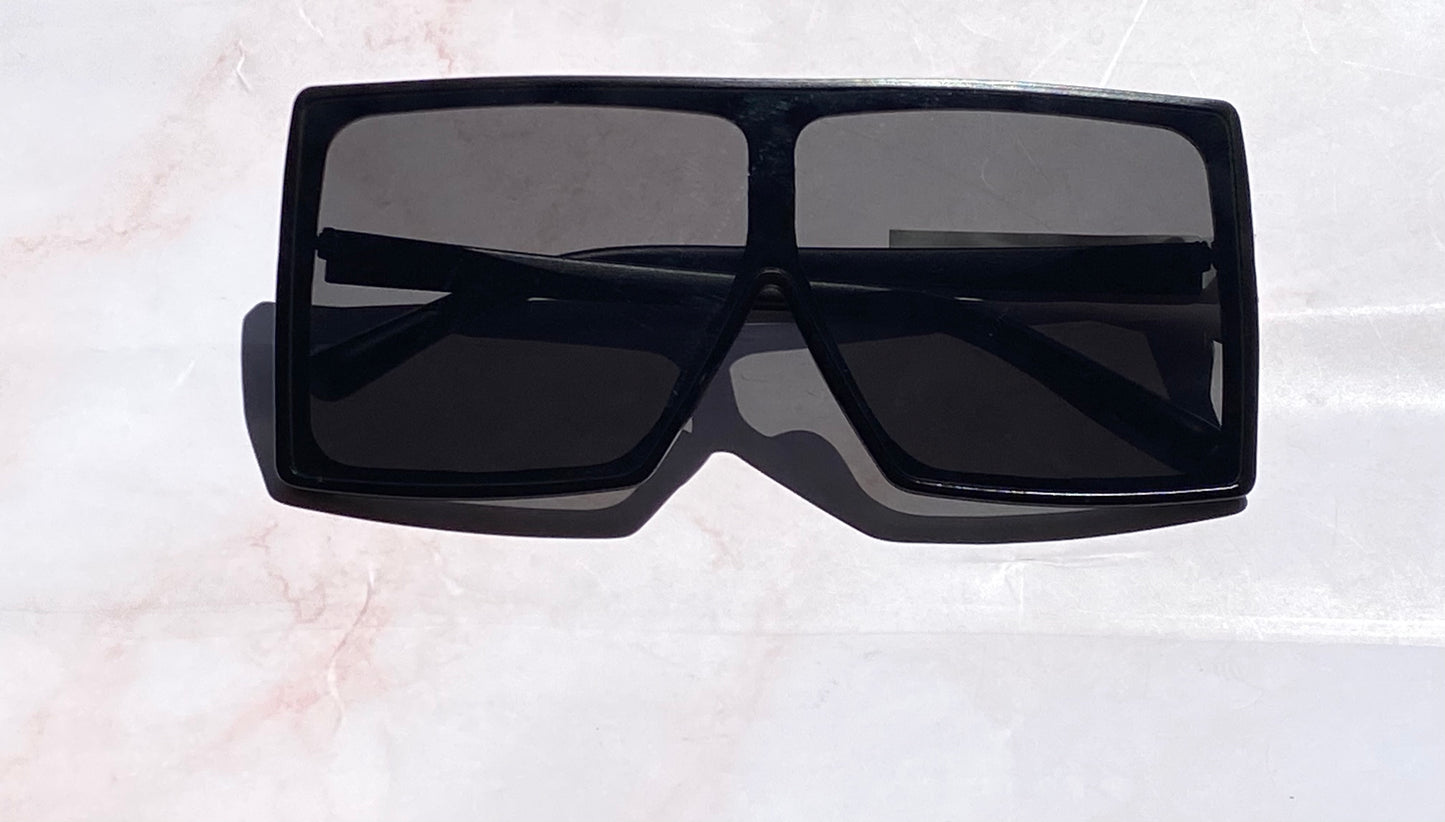 "CLUB HOPPERS" Oversized Black Sunglasses