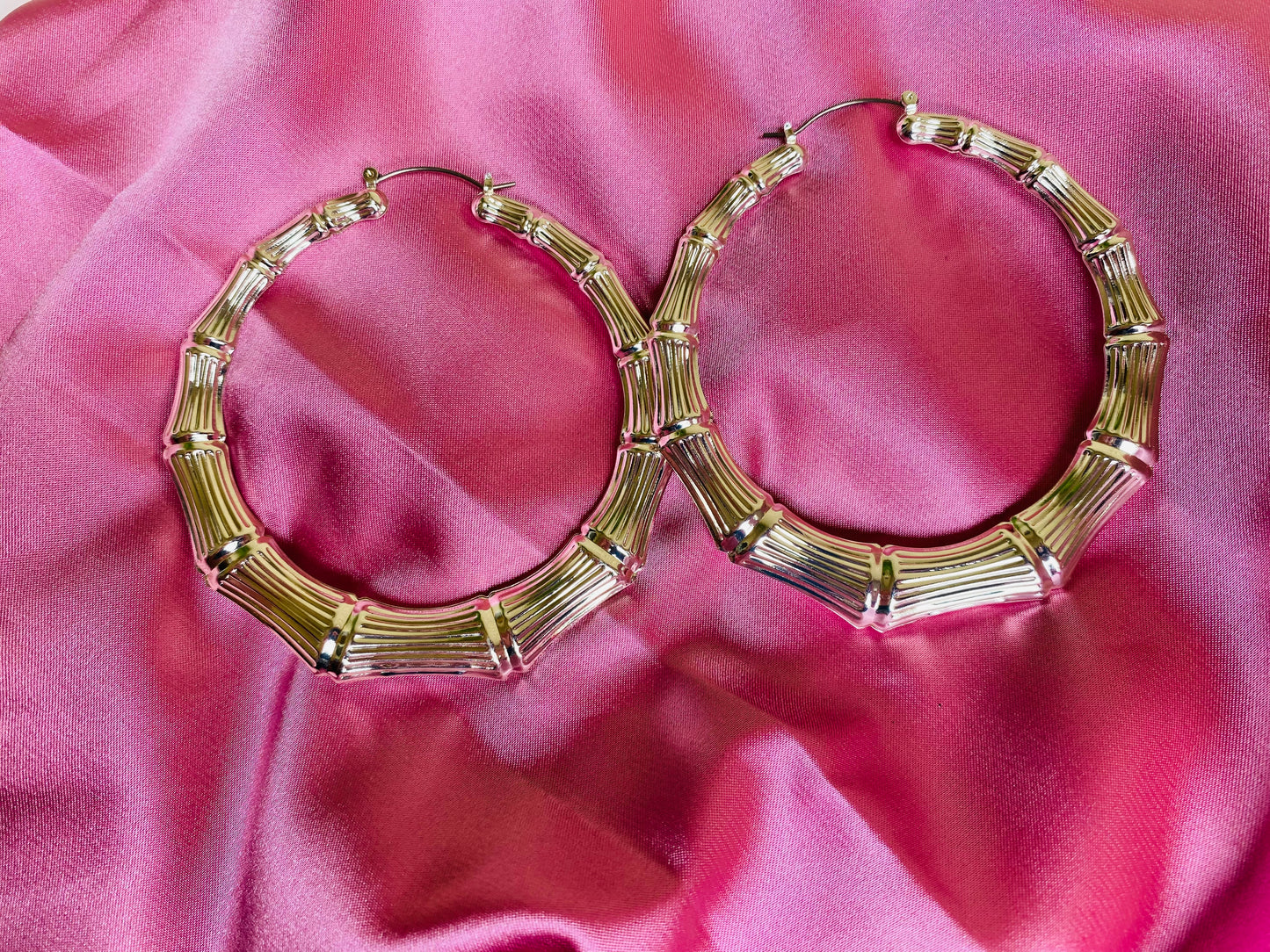 "SLAUSON" (Silver) Bamboo hoops