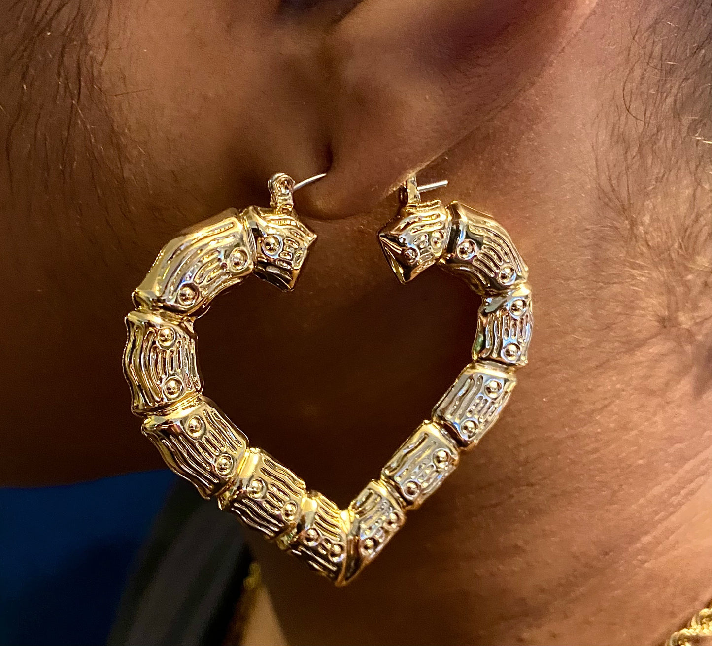 "HEART BREAKER" (GOLD) Bamboo Earrings