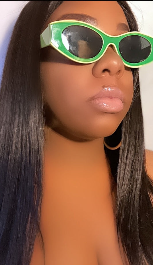 “KITTY KAT” (LIME GREEN/GREEN) Sunglasses