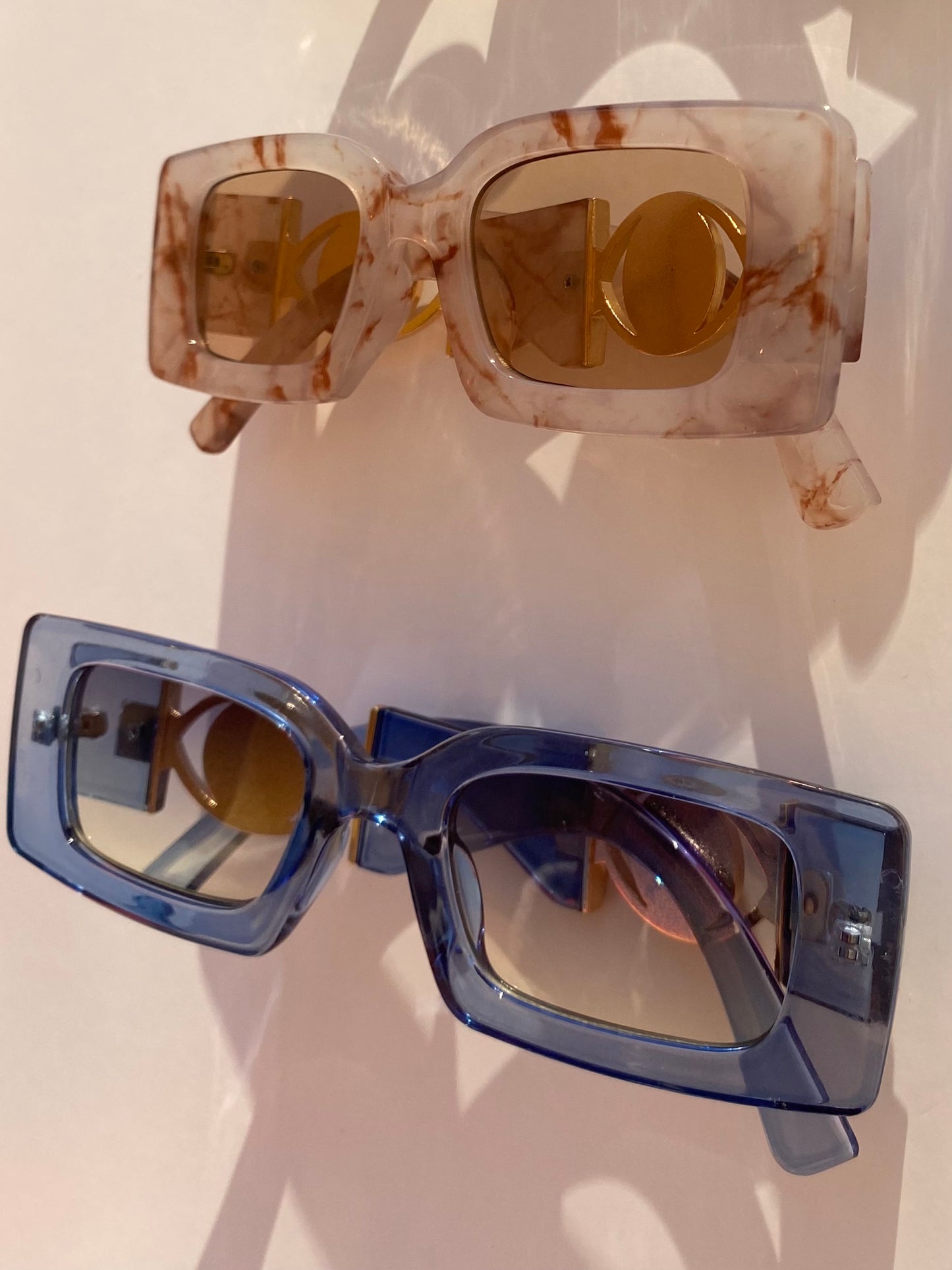 "HIGH MAINTENANCE" Sunglasses (BLUE)