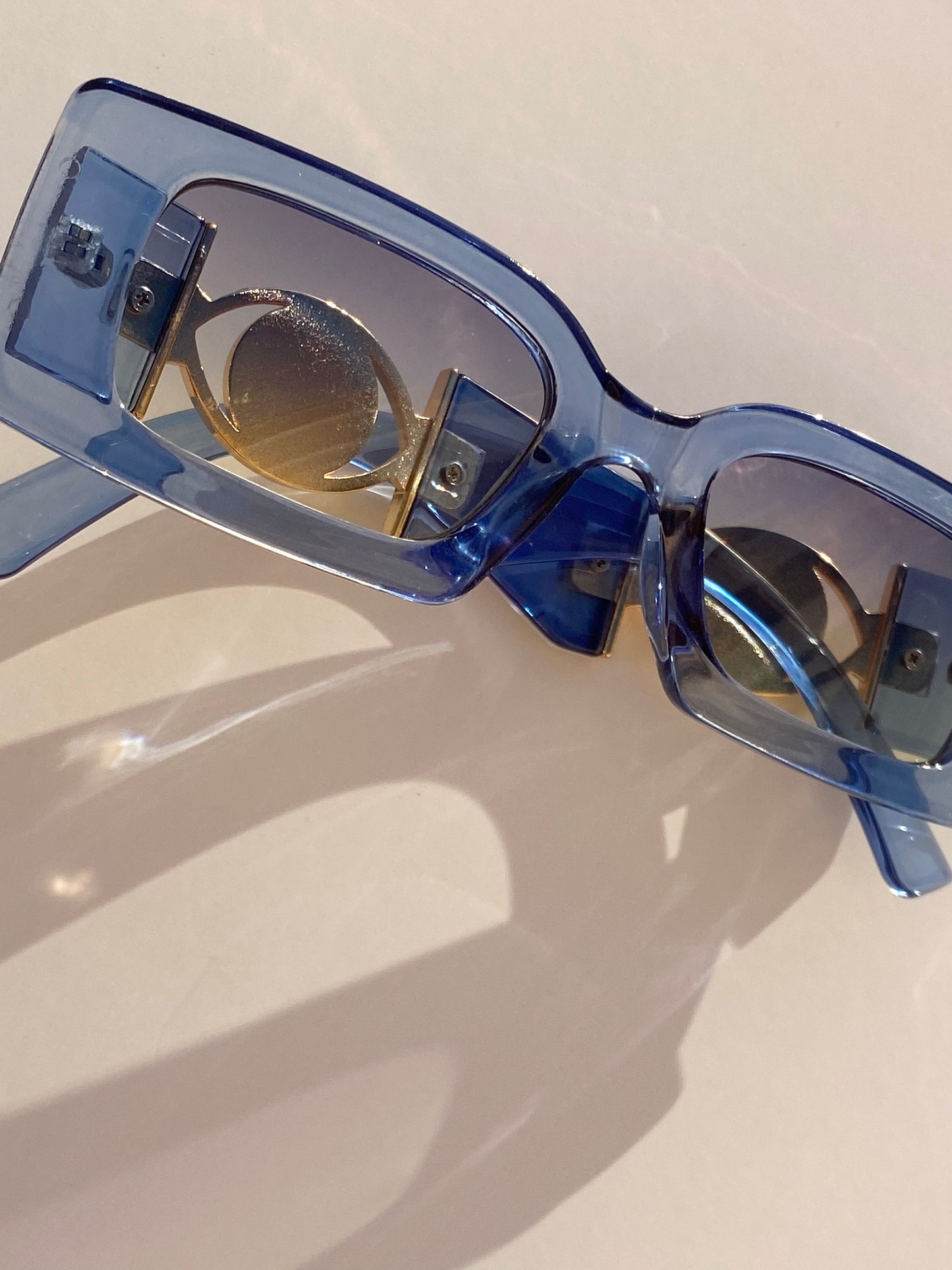 "HIGH MAINTENANCE" Sunglasses (BLUE)