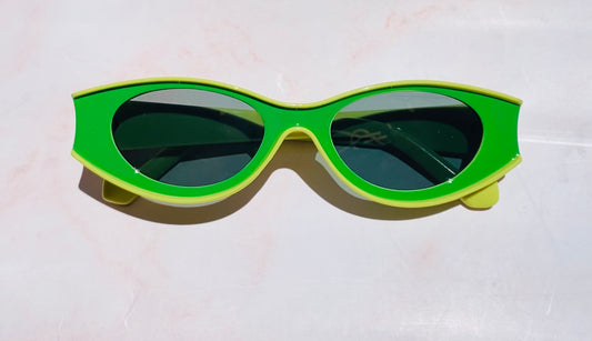 “KITTY KAT” (LIME GREEN/GREEN) Sunglasses